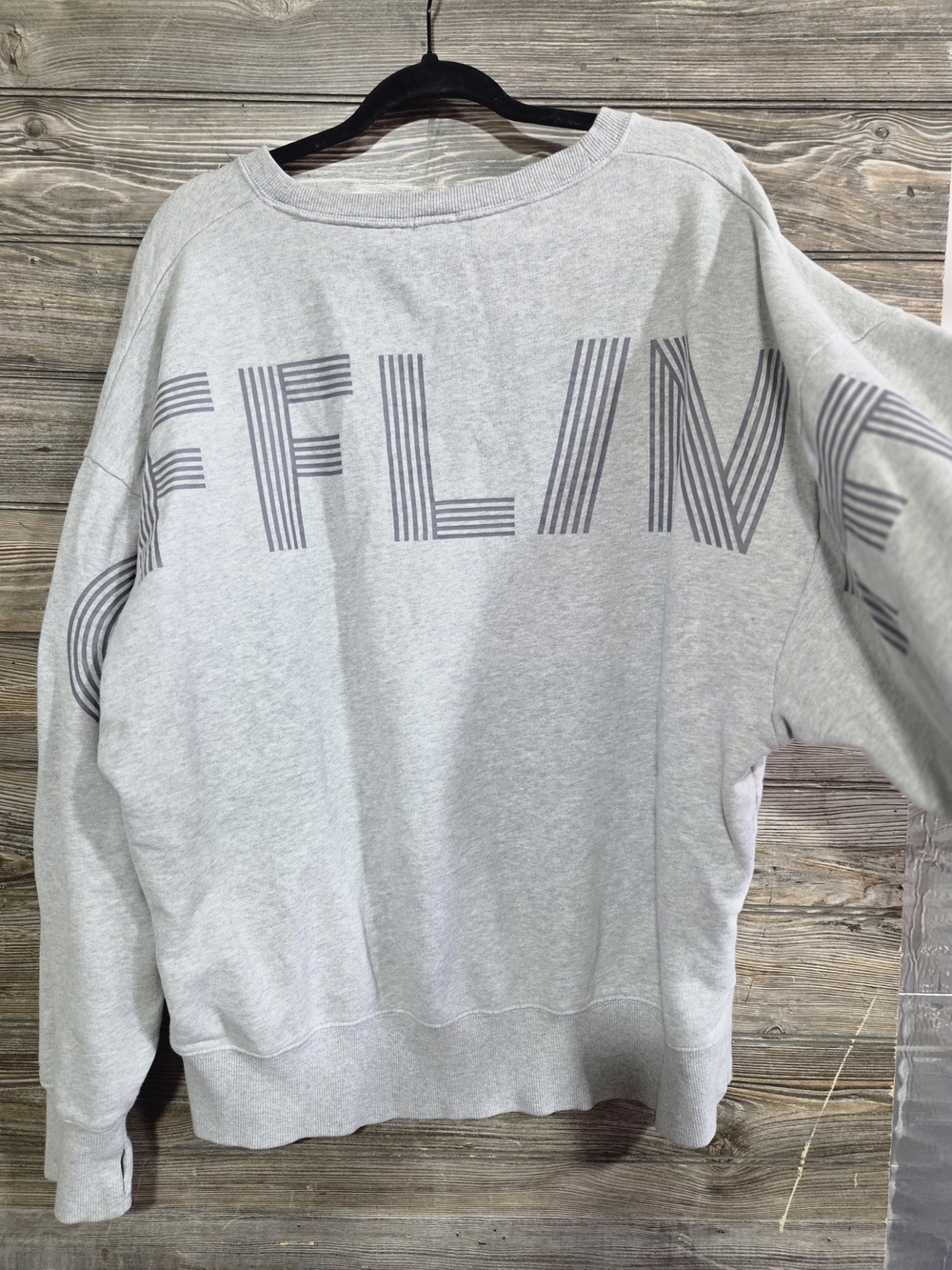 OFFLINE By Aerie Women's L Gray Oversized Graphic Crewneck Sweatshirt - Picture 5 of 8